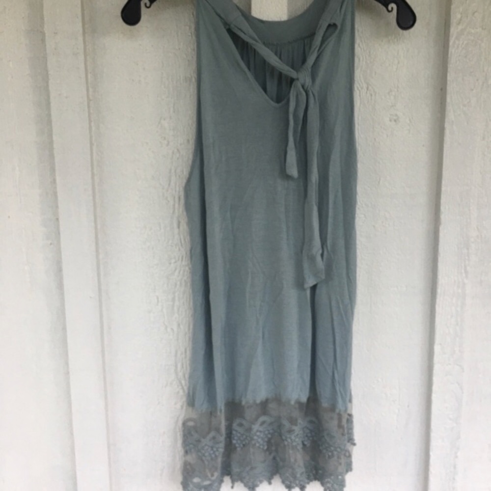 Kenar lace tunic tie tank!